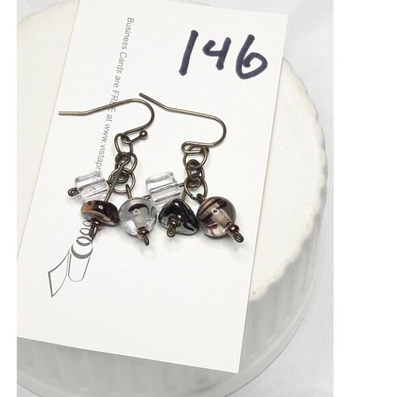 bohemian earrings 146# Darling Bohemian Antique.Bronze Hooks Antique.Bronze boho - Picture 3 of 4